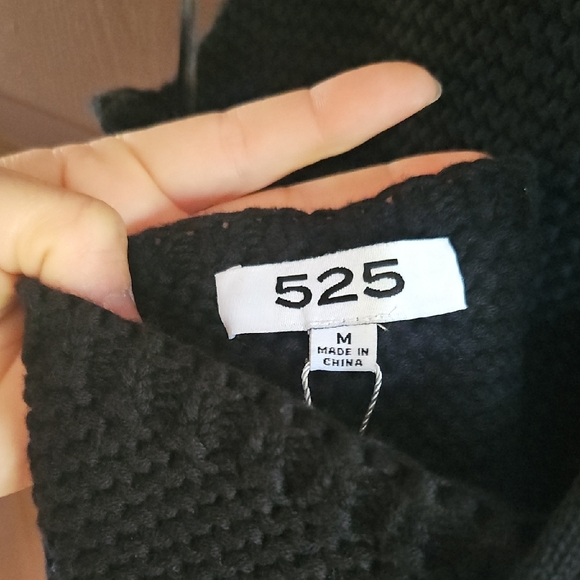 525 America Black Knit Halter Tank Top - Picture 2 of 6